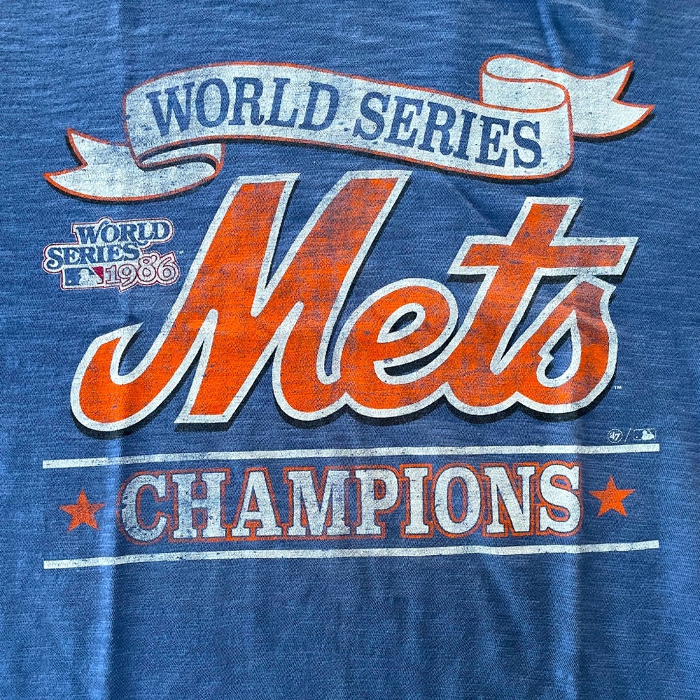 EUC 47 Brand NY Mets World Series Champions Logo Tshirt, Size XL